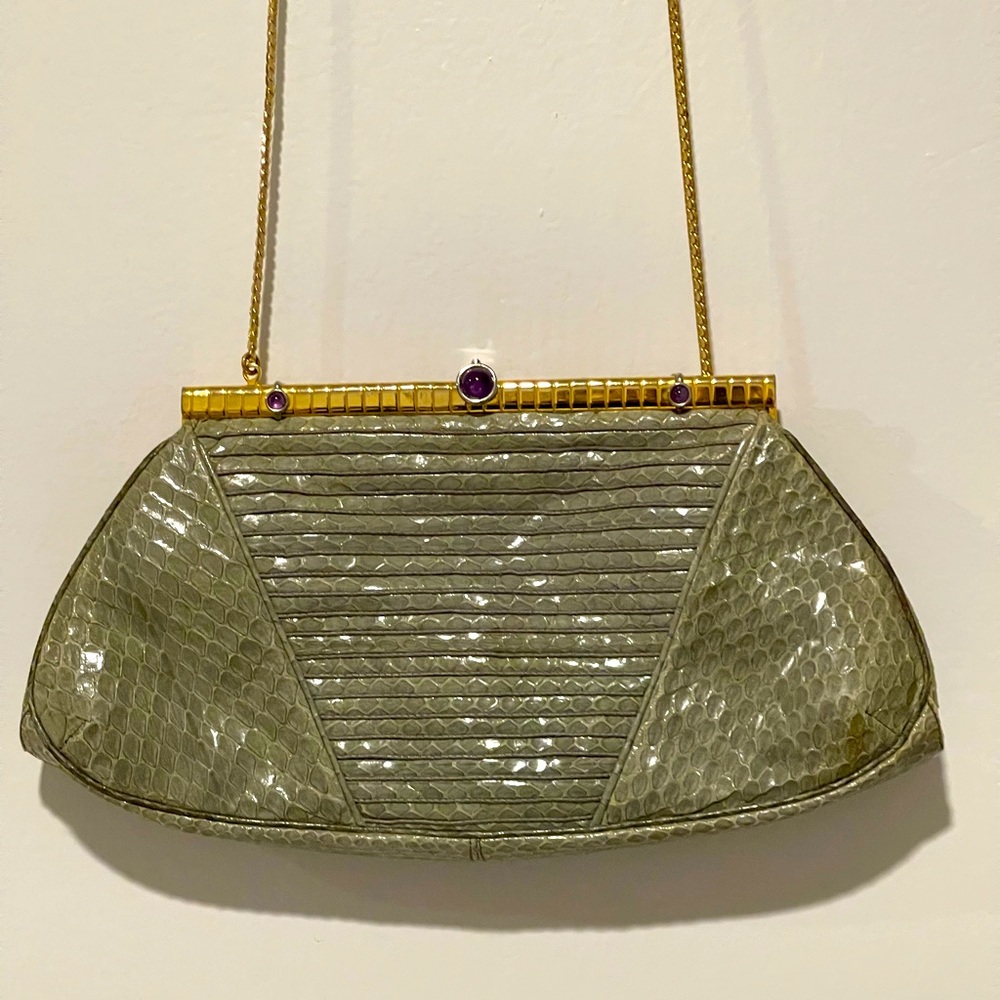 Judith Leiber Reptile Jeweled Bag